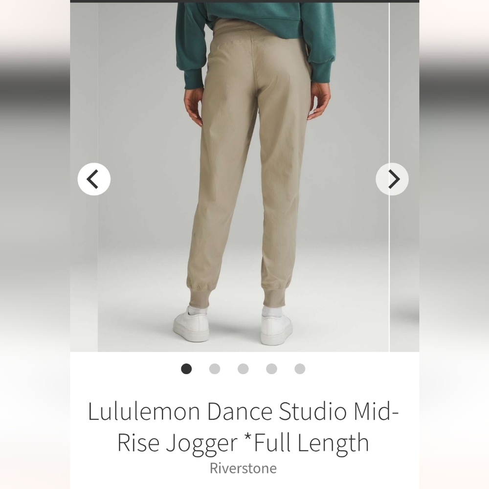 NWT Lululemon Dance Studio Mid-Rise Joggers Sz 12 Riverstone - Picture 2 of 5